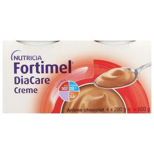 FORTIMEL DIACARE CREME DADFMS, arôme chocolat, 200 g x 4