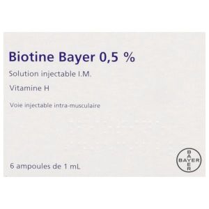 Biotine Bayer 0,5 Pour Cent Solution Injectable I.M. B/6