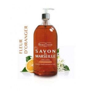 Beauterra Savon Liquide De Marseille Fleur D'Oranger Flacon 1 L 1