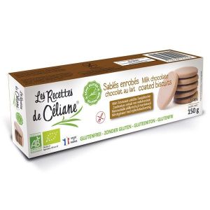 Les Recettes de Celiane - Sablés enrobés chocolat Bio - 150 g