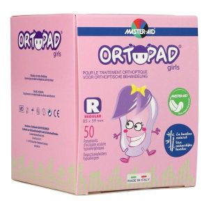 ORTOPAD FOR GIRLS GRANDS MOTIFS REGULAR Pansement orthoptique hypoallergénique, adhésif, décoré, bt 50