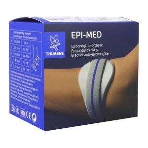 EPI - MED PRO MASTER Bracelet, bande coudière antiépicondylite, rigide, préventif, avec coussinets, small, unité