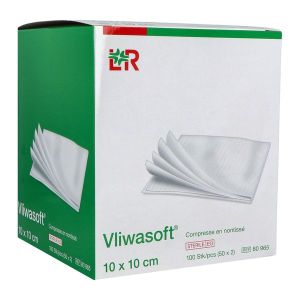 Vliwasoft Non Tisse Sterile 10*10Cm Compresse 2 50