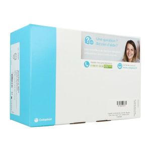 SENSURA MIO VISIO POCHE OUVERTE MAXI Poche vidable système 1 pièce, à découper, textile neutre opaque, gris, diam 40 mm à 55 mm (ref. 104549), bt 30