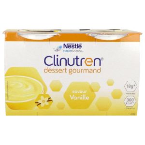 CLINUTREN DESSERT GOURMAND DADFMS, saveur vanille, 200 g x 4