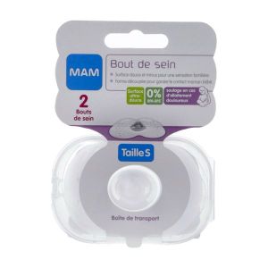 MAM BOUT DE SEIN Bout de sein en silicone, small, diamètre 17 mm (ref. 133075), bt 2
