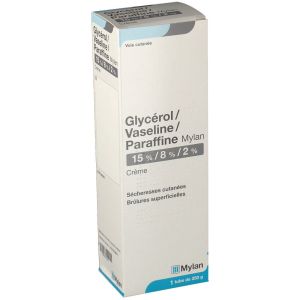 Glycerol/Vaseline/Paraffine Mylan 15% 8% 2% Creme 250 G En Tube