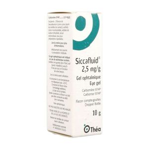 SICCAFLUID Gel ophtalmique 2,5 mg/g, boîte 1 flacon compte-gouttes 10 g
