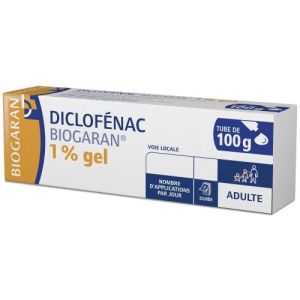 DICLOFENAC BIOGARAN 1 % gel 100 g en tube