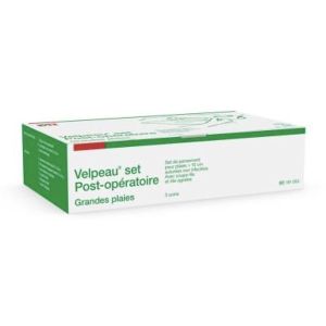 VELPEAU SET POST - OPERATOIRE GRANDES PLAIES Set de réfection de pansement pour grande plaie suturée, non infectée, bt 3