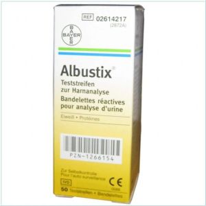 Albustix test urinaire bandelettes 50