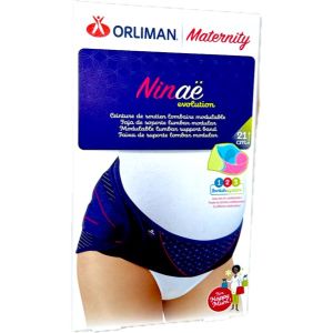 Orliman Maternity Bande Ceinture De Soutien Lombaire Ninae Evolution Hauteur 21Cm Attelle Violet Tu 1