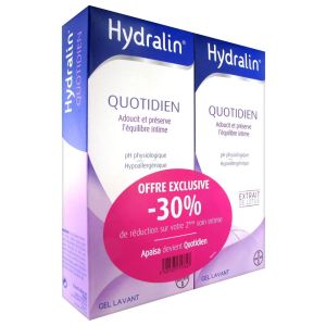 HYDRALIN QUOTIDIEN GEL LAVANT 400 ML LOT DE 2