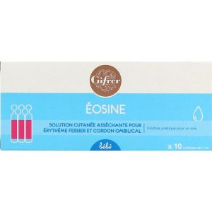 GIFRER EOSINE BEBE SOLUTION AQUEUSE 2 % Solution aqueuse d'éosine à 2 %, unidose, bt 10