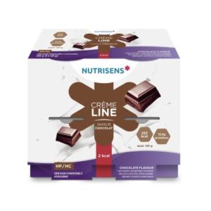 NUTRISENS CREMELINE HP HC 2 KCAL CREME DESSERT Denrée alimentaire destinée à des fins médicales spéciales, chocolat, 125 g x 4