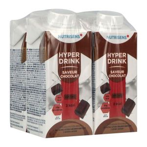 NUTRISENS HYPERDRINK HP HC 2 KCAL Denrée alimentaire destinée à des fins médicales spéciales, chocolat, 200 ml x 4