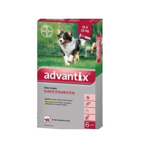 Advantix Moyen Chien (Solution Pour Spot On) Pipette 2,5 Ml 6