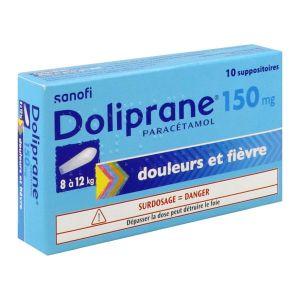 DOLIPRANE Suppositoire 150 mg, boîte 10