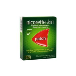 NICORETTESKIN 25 mg/16 heures (NICOTINE) dispositif transdermique en sachet B/28
