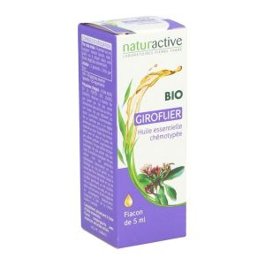 NATURACTIVE HUILE ESSENTIELLE CHEMOTYPEE BIO Huile essentielle, complément alimentaire à base de giroflier HECT, fl 5 ml