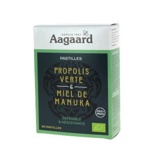 Aagaard Pastilles Propolis verte, miel de Manuka BIO - 36 pastilles
