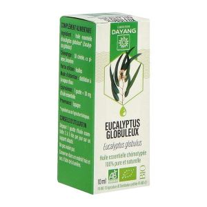 DAYANG HUILE ESSENTIELLE BIO Huile essentielle, complément alimentaire à base d'eucalyptus globuleux HECT, fl 10 ml