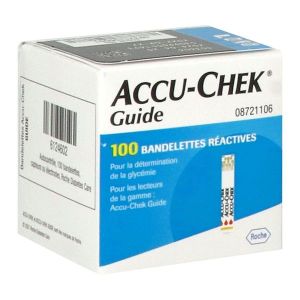 Accu-Chek Guide Test Strip 100Ct France Bandelette 100