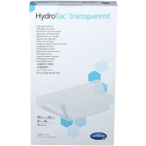 Hydrotac Transparent Pansement Gel En Plaque Non Adhesif10*20 Cm Bt10 Pansements 10