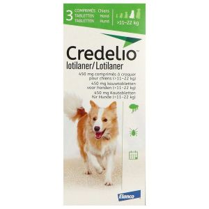 Credelio 450Mg Comprime A Croquer Pour Chiens (11-22Kg) Plaquette 3