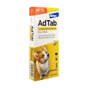 Adtab 225Mg Comprime A Croquer Pour Chiens ( 5,5-11Kg) Plaquette 3