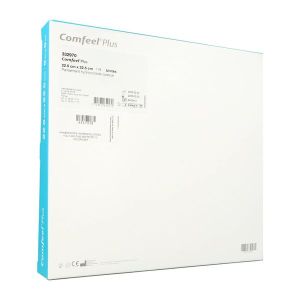 COMFEEL PLUS OPAQUE Pansement hydrocolloïde opaque, semiperméable, stérile, 22,5 cm x 22,5 cm (ref. 332970), bt 10