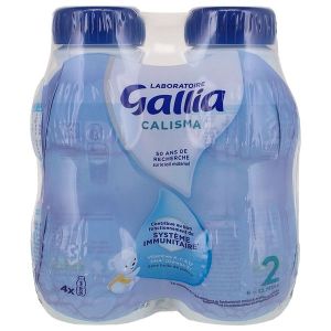 GALLIA CALISMA 2 BOUTEILLE Lait de suite pour nourrisson 2ème âge, bouteille, 500 ml x 4