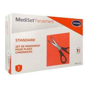 MEDISET PANSEMENT STANDARD Set de nettoyage et de réfection de pansement, plaie chronique, bt 5