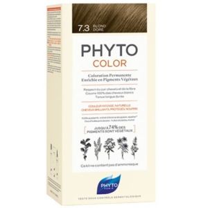 Phyto Phytocolor 7.3 Blond Dore Kit : Cr Colorante 50Ml+Revelateur 50Ml+Masq 12Ml Liquide Boite 1
