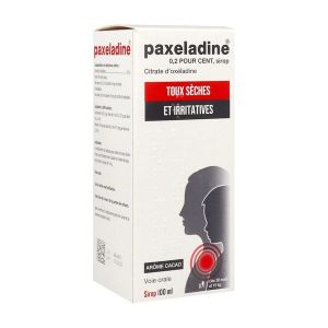 PAXELADINE Sirop 0,2 %, flacon 100 ml avec gobelet doseur gradué à de 2,5 ml et 5 ml