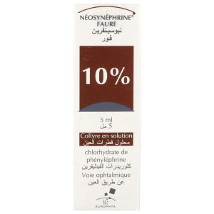 NEOSYNEPHRINE FAURE Collyre en solution 10 %, boîte 1 flacon compte-gouttes 5 ml