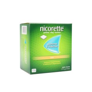 Nicorette Fruits 2 Mg Sans Sucre (Nicotine) Gommes A Macher Medicamenteuses Edulcorees Au Xylitol Et A L'Acesulfame Potassique B/210