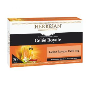 Herbesan Herbesan gelée royale 1500 mg - 20 ampoules de 15 ml