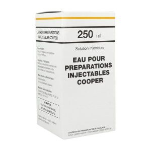 EAU POUR PREPARATIONS INJECTABLES COOPER Solution pour préparation injectable, boîte 1 flacon 250 ml