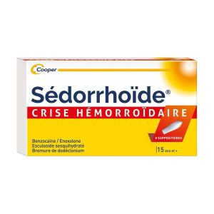 SEDORRHOIDE CRISE HEMORROIDAIRE SUPPOSITOIRE B/8