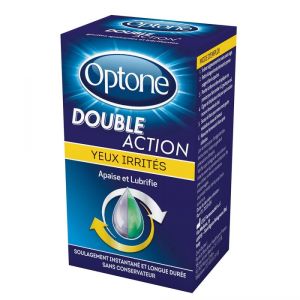 Gouttes Pour Yeux Irrites 10Ml Double Action Optone