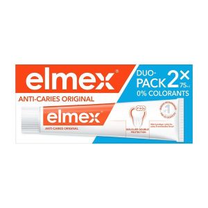ELMEX ANTICARIES DENTIFRICE Pâte dentifrice anticarie au fluorure d'amines Olafluor, tube 75 ml x 2