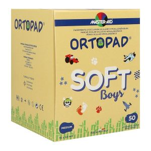 ORTOPAD SOFT BOYS MEDIUM Pansement orthoptique hypoallergénique, décoré, enfant de moins de 4 ans, bt 50