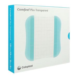 COMFEEL PLUS TRANSPARENT Pansement hydrocolloïde transparent, semiperméable, stérile, 13 cm x 13 cm (ref. 335170), bt 10