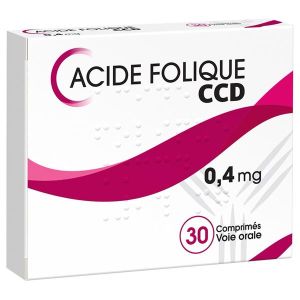 ACIDE FOLIQUE CCD Comprimé 0,4 mg, boîte 90