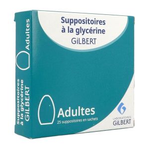 SUPPOSITOIRE A LA GLYCERINE GILBERT ADULTE Suppositoire, boîte 25