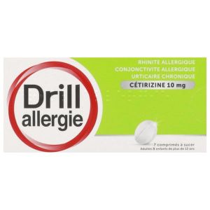 DRILL ALLERGIE CETIRIZINE Comprimé à sucer 10 mg, boîte 7