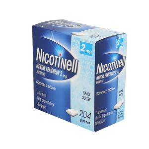Nicotinell Menthe Fraicheur 2 Mg Sans Sucre Gommes A Macher Medicamenteuses Sous Plaquettes Thermoformees (Pvc/Pvdc/Aluminium) B/204