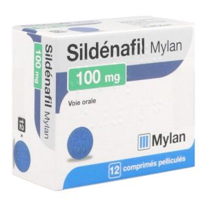 MYLAN SILDENAFIL 100 MG BOITE DE 12 COMPRIMES