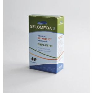 SELOMEGA 3 Capsule, complément alimentaire à base de sélénium, vitamine E et oméga 3, bt 60